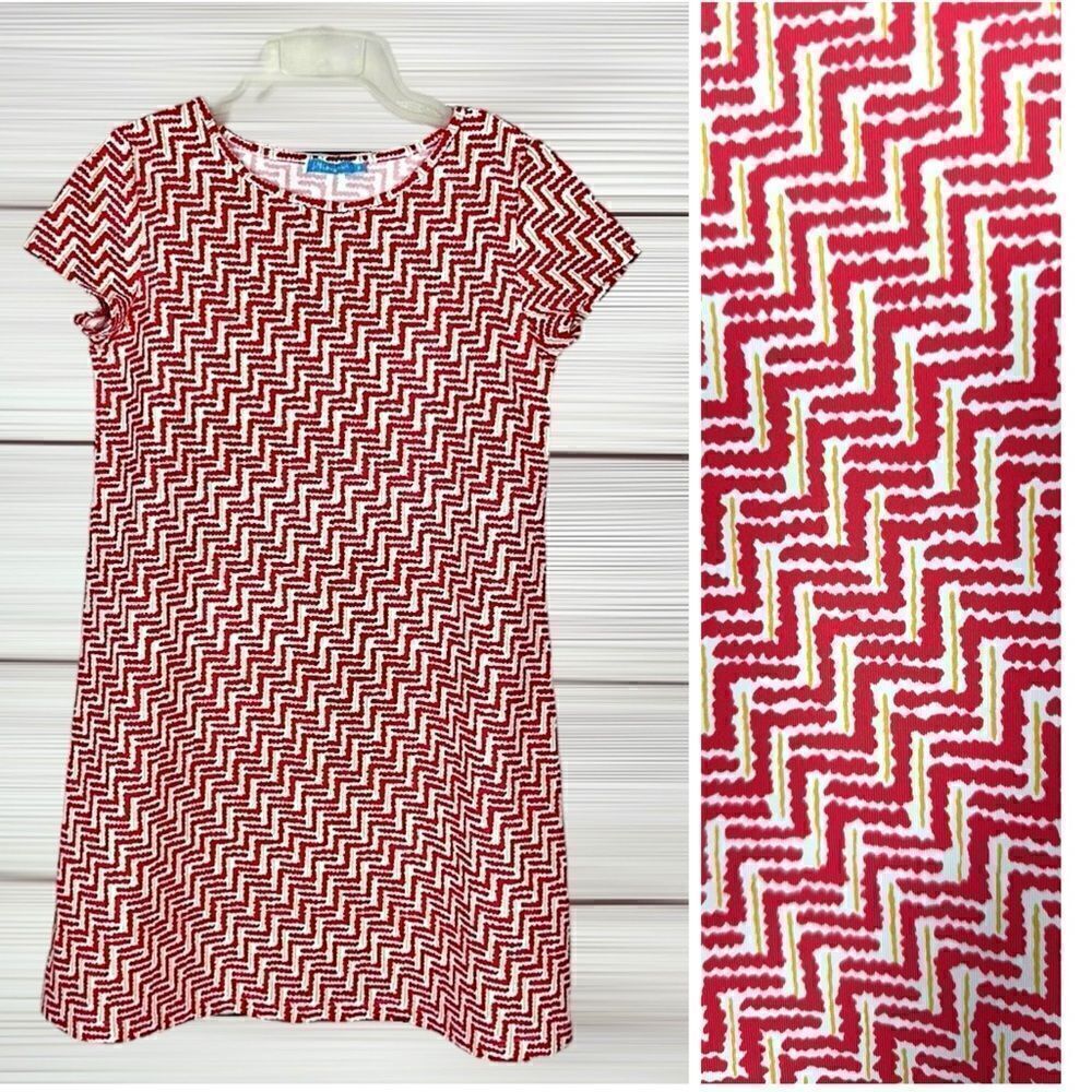 J.McLaughlin A-Line Summer Dress Short Sleeve Raspberry Red Girls Size 8